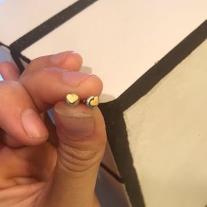 Tiny heart studs